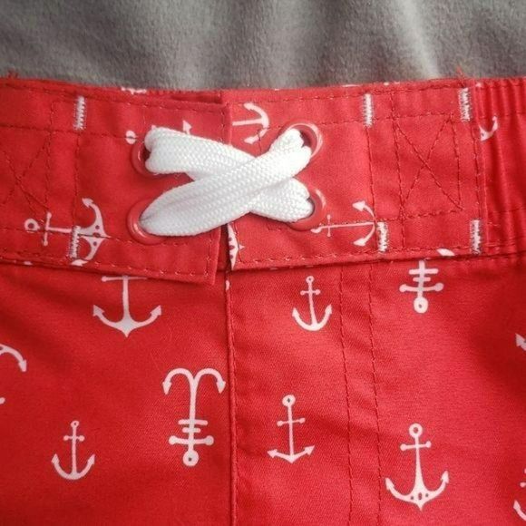Cat and Jack Red Anchor 3-6 Months Swim Trunks - Picture 3 of 7